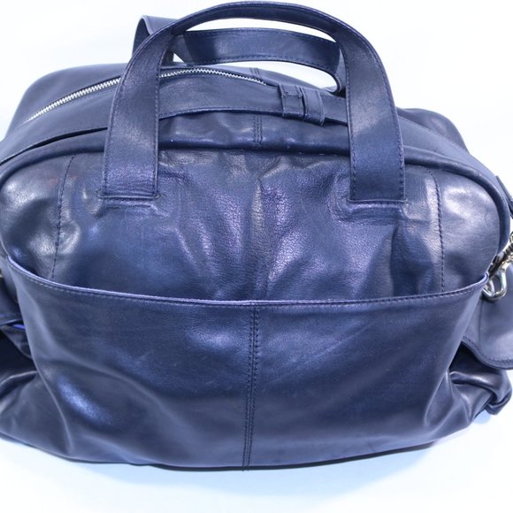 Cole Haan Black Leather Full-Size Duffel Bag - Picture 1 of 6